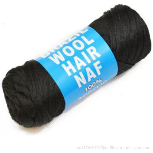 hair yarn Brazilian wool hair low temperature flame retardant synthetic fiber for braiding